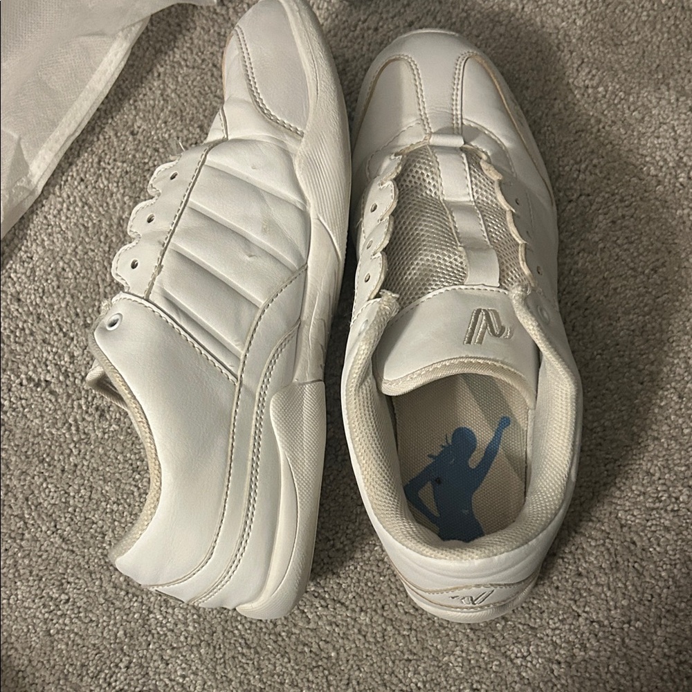 Varsity white cheer shoes